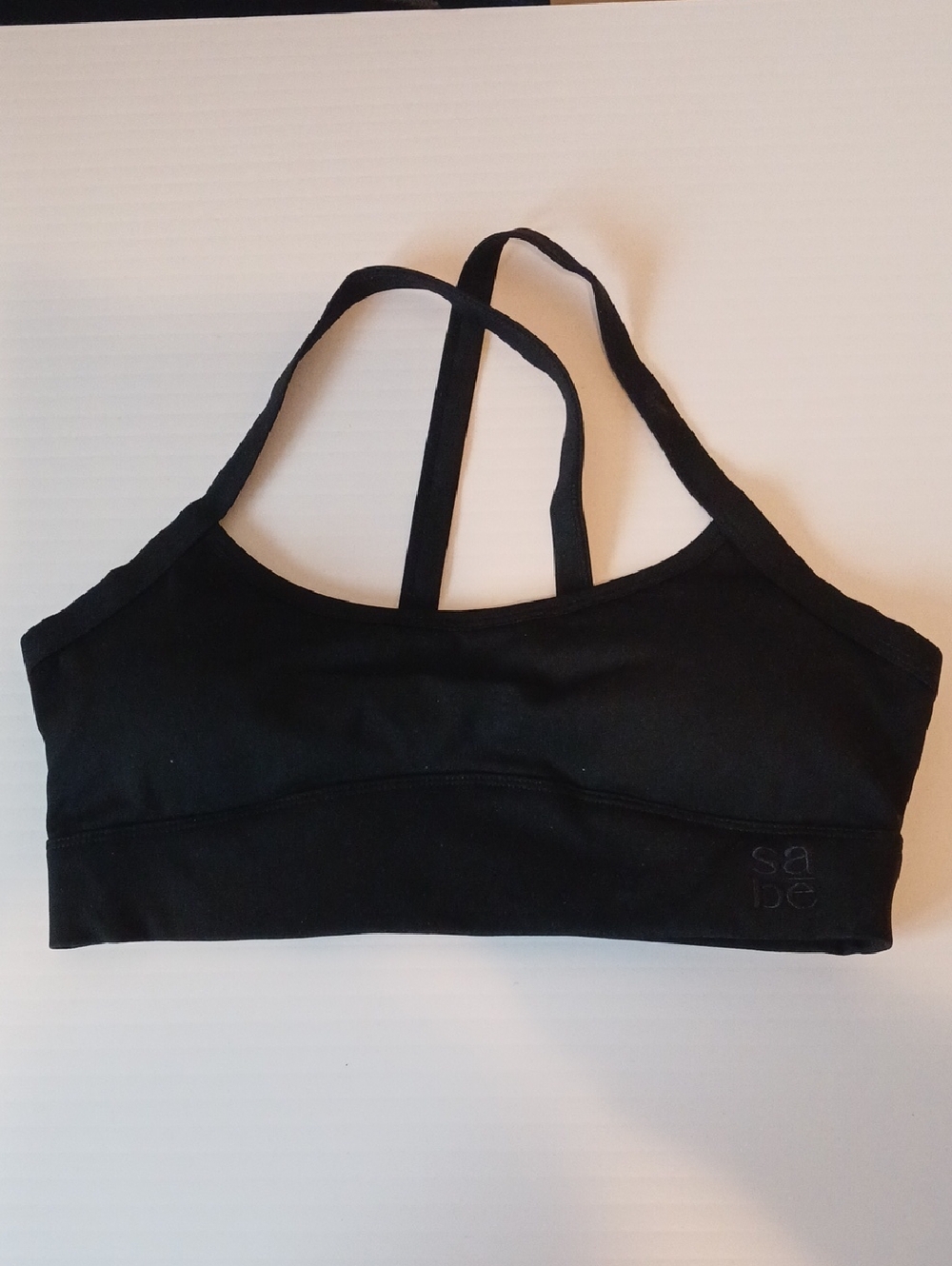 SABE Black Strappy Low-Impact Sports Bra with Double Back Straps
